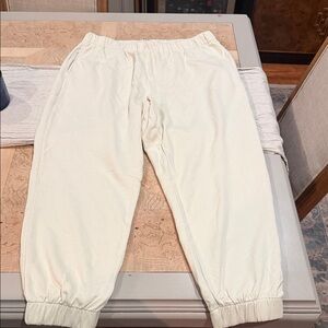 GAP Cream Elastic Waist Jogger Pants